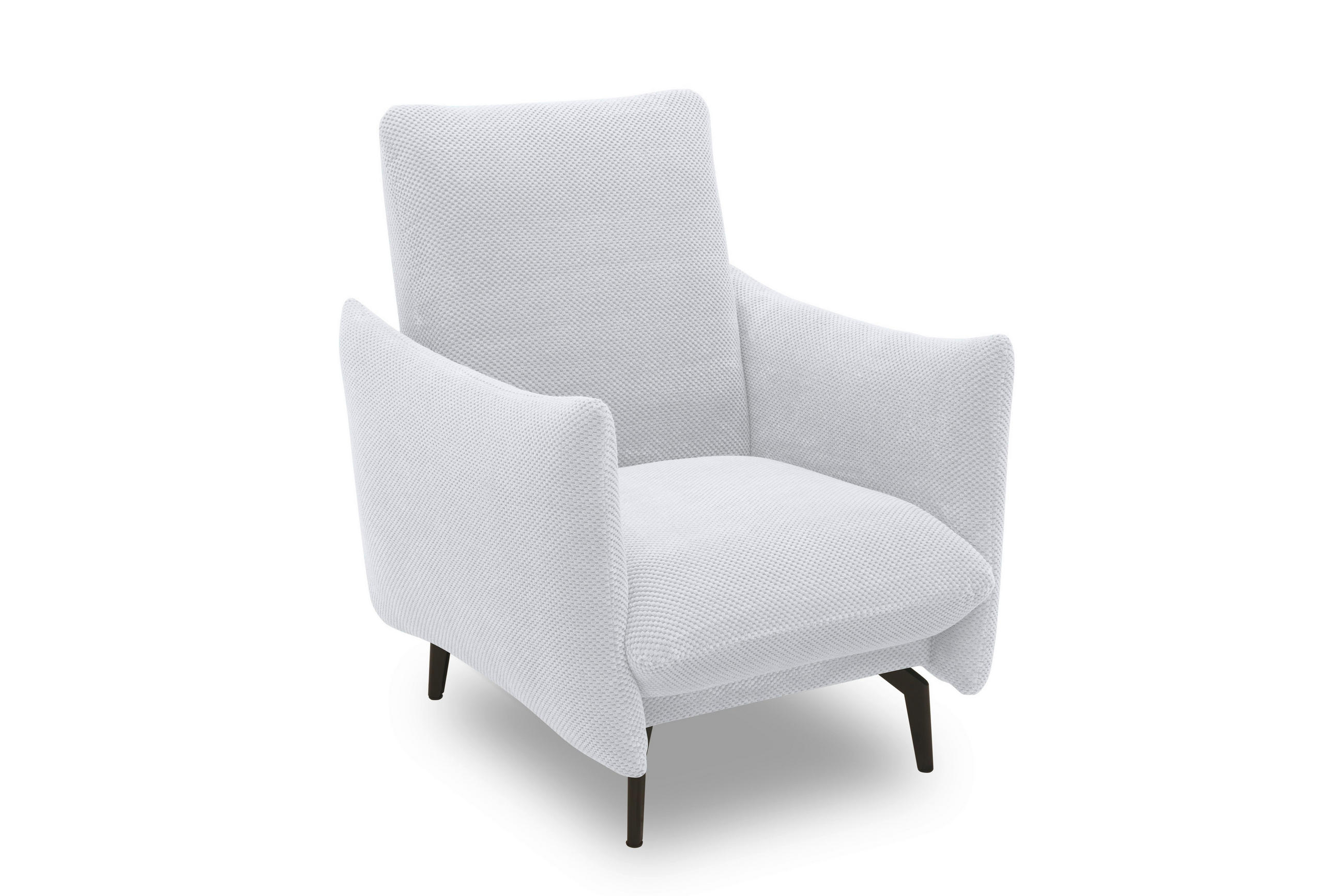 SESSEL Mikrofaser Silberfarben    - Silberfarben/Schwarz, Design, Textil/Metall (85/102/95cm) - MID.YOU