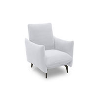 SESSEL Mikrofaser Silberfarben    - Silberfarben/Schwarz, Design, Textil/Metall (85/102/95cm) - MID.YOU