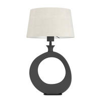 TISCHLEUCHTE - Creme/Schwarz, Basics, Textil/Metall (30/52,5cm) - Eglo