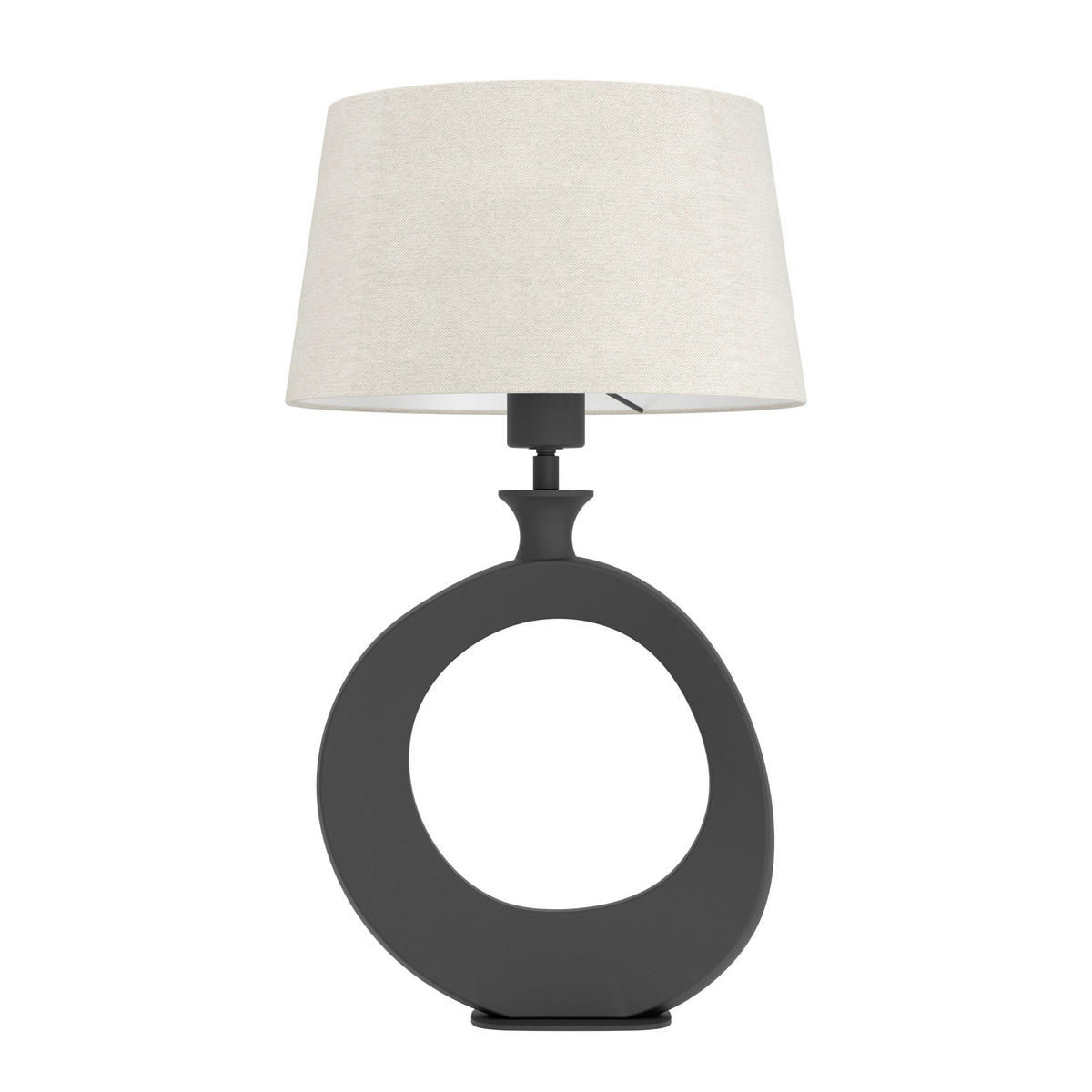 TISCHLEUCHTE - Creme/Schwarz, Basics, Textil/Metall (30/52,5cm) - Eglo