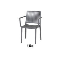 GARTENSESSEL-SET Kunststoff Grau  - Grau, Basics, Kunststoff (57/80/56cm) - Siena Garden
