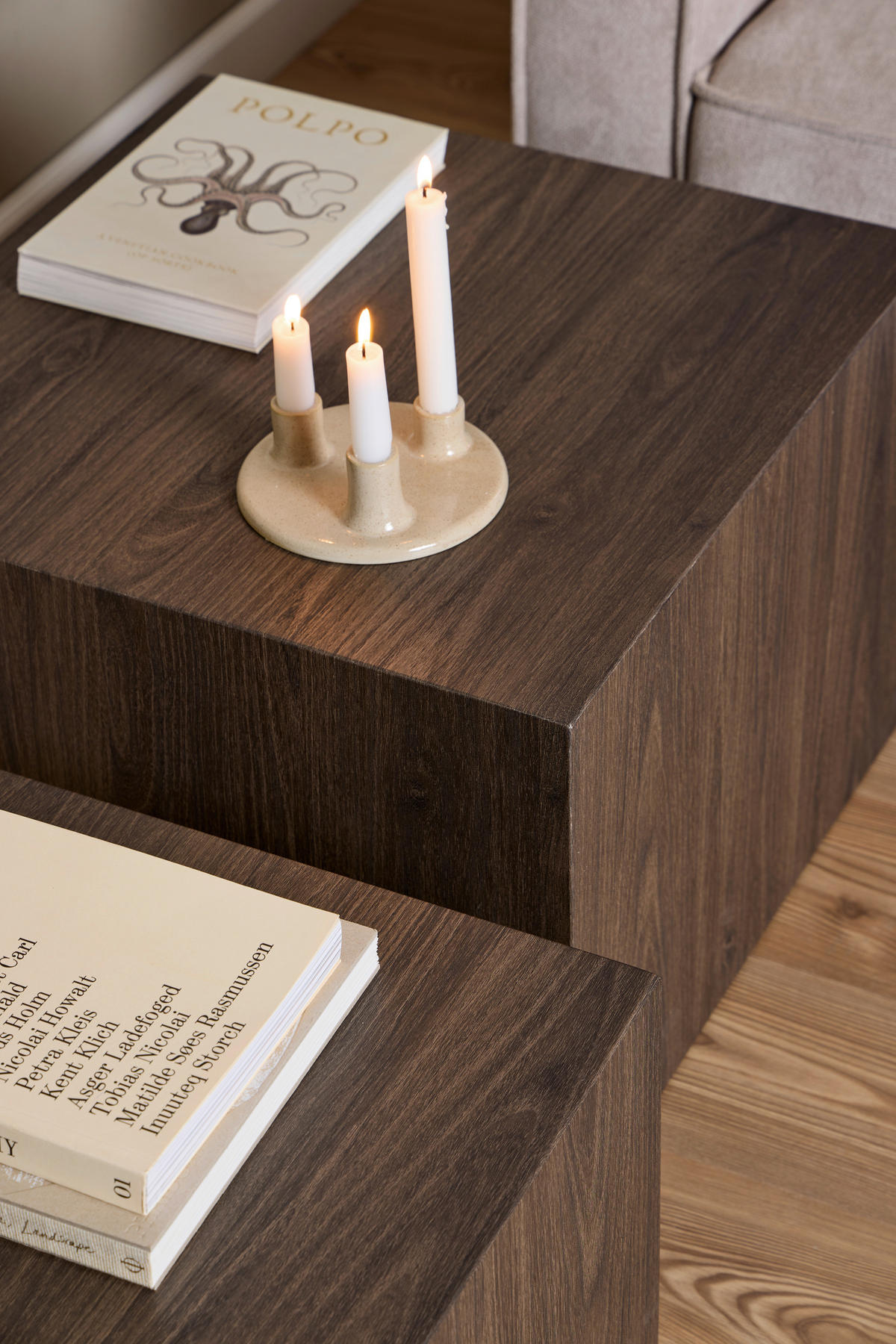 COUCHTISCHSET in Holzwerkstoff 50/58/40/50/33/58 cm  - Dunkelbraun, Design, Holzwerkstoff (50/58/40/50/33/58cm)