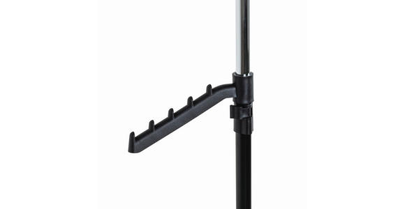 KLEIDERWAGEN in Schwarz, Chromfarben 81/100-177/42 cm   - Chromfarben/Schwarz, Basics, Kunststoff/Metall (81/100-177/42cm) - Carryhome