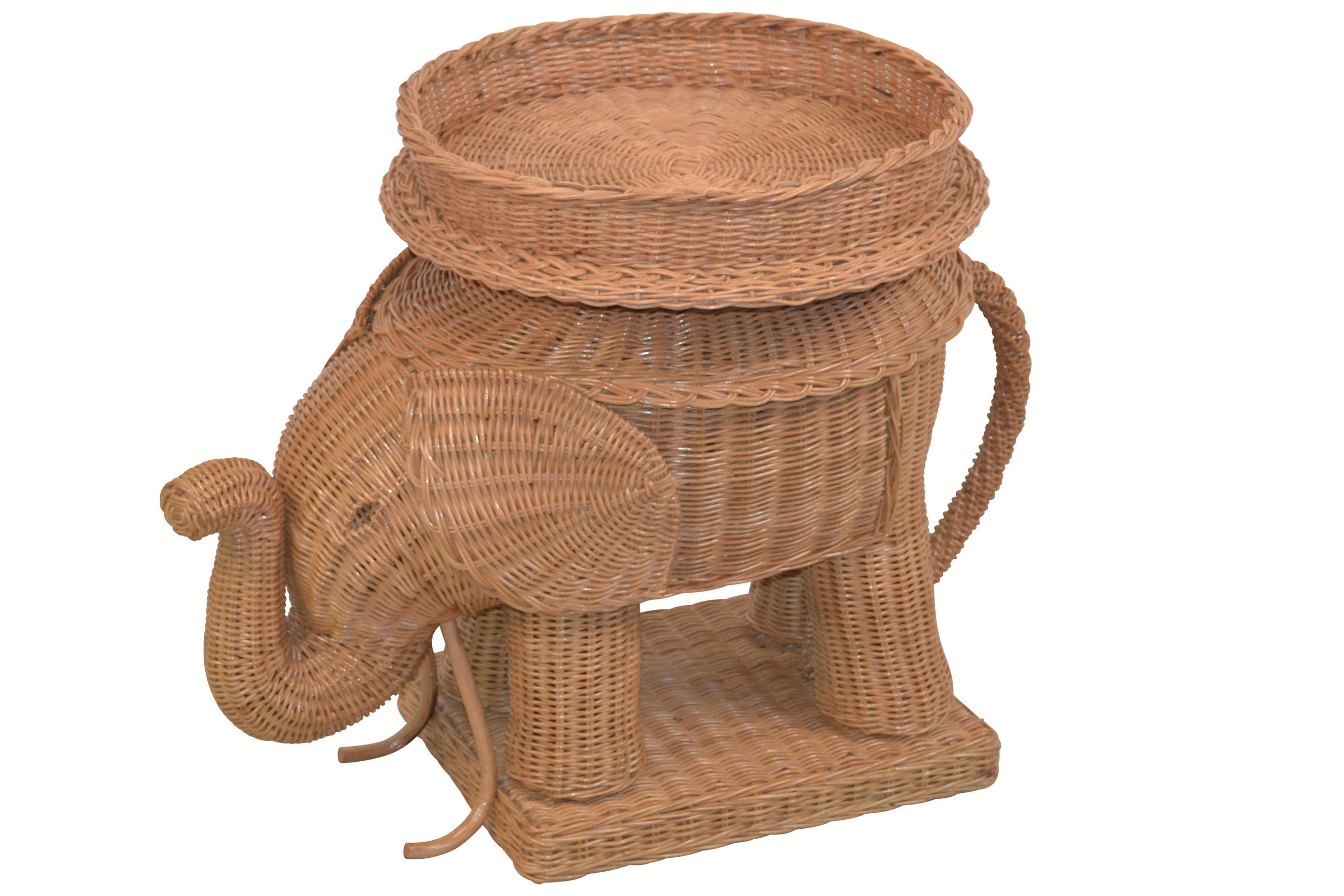 COUCHTISCH Rattan massiv 50/50/41 cm Honig  - Honig, Design, Holz (50/50/41cm) - MID.YOU