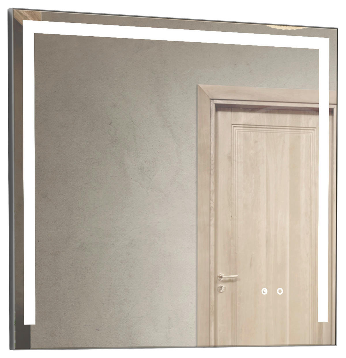 BADEZIMMERSPIEGEL 80/72/2,6 cm  - Alufarben, MODERN, Glas/Metall (80/72/2,6cm) - Celina Home