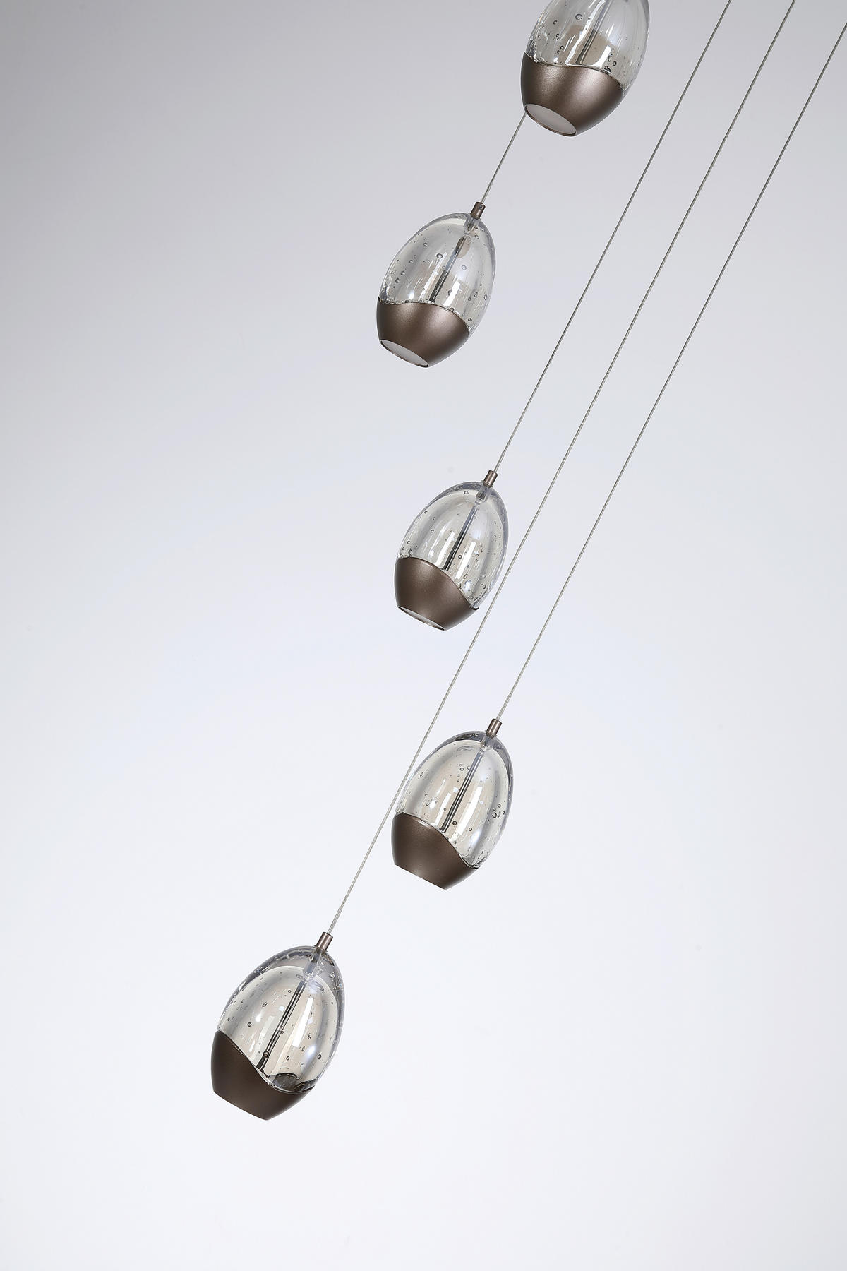 LED-HÄNGELEUCHTE 30/150 cm  - Champagner/Transparent, Trend, Glas/Metall (30/150cm)