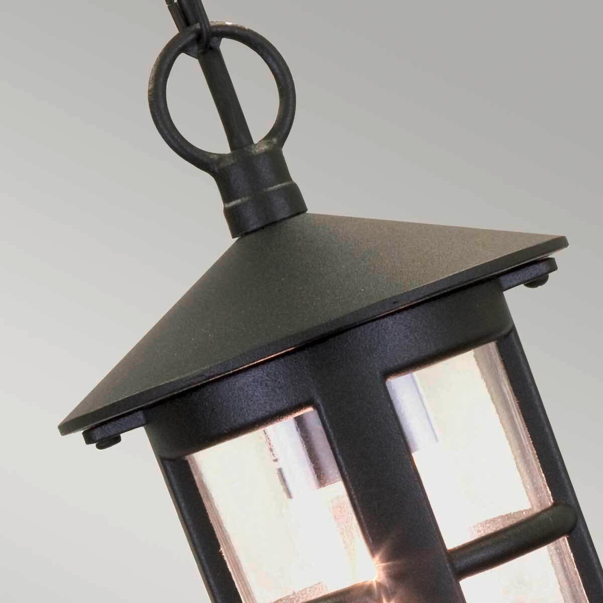 AUSSENHÄNGELEUCHTE - Schwarz, Konventionell, Glas/Metall (15/26cm) - Elstead Lighting