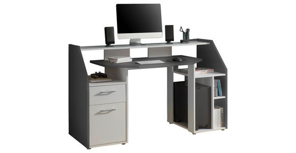 JUGENDSCHREIBTISCH  Stauraum  - Alufarben/Graphitfarben, MODERN, Holzwerkstoff/Kunststoff (160/97/67cm) - Carryhome