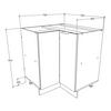 ECKUNTERSCHRANK 76/93/76 cm  - Anthrazit/Schwarz, Trend, Holzwerkstoff/Kunststoff (76/93/76cm) - MID.YOU
