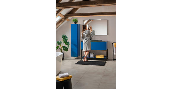 BADEZIMMER in 120 cm - Dunkelblau, Design, Glas/Holzwerkstoff (120cm) - Dieter Knoll