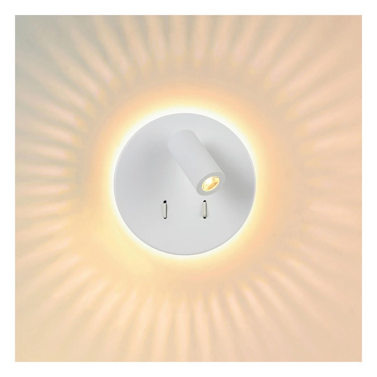 LED-WANDLEUCHTE 14/14/10.5 cm   - Weiß, Basics, Metall (14/14/10.5cm) - Lucide