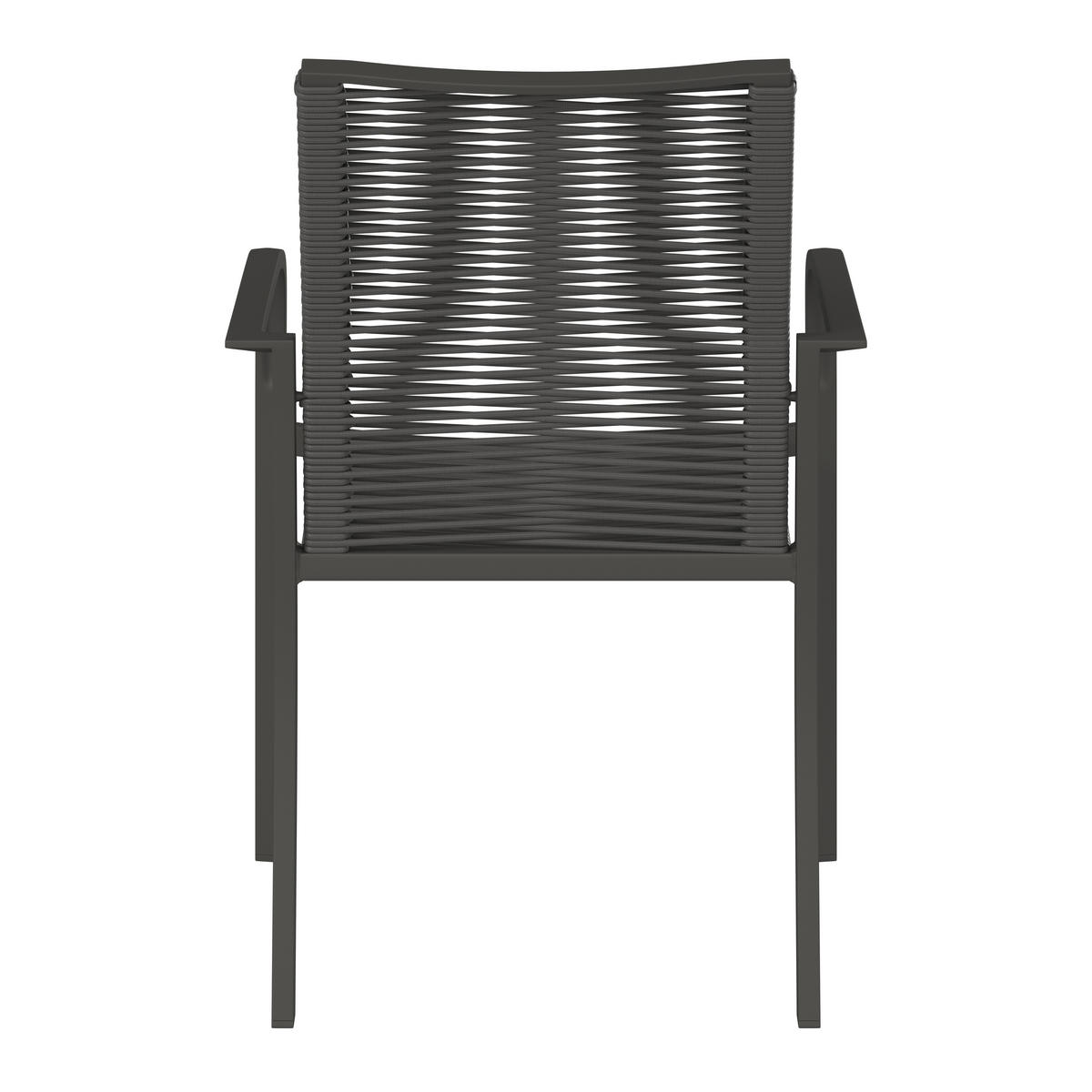 GARTENSTUHL Metall, Kunststoff Anthrazit, Grau  - Anthrazit/Grau, MODERN, Kunststoff/Metall (56.5/87/65cm) - Ambia Garden