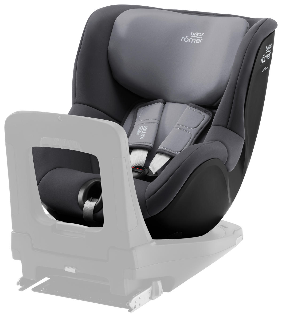 REBOARDER-KINDERSITZ DUALFIX 5Z  - Dunkelgrau/Grau, Basics, Textil (44/48/74cm) - Britax Römer