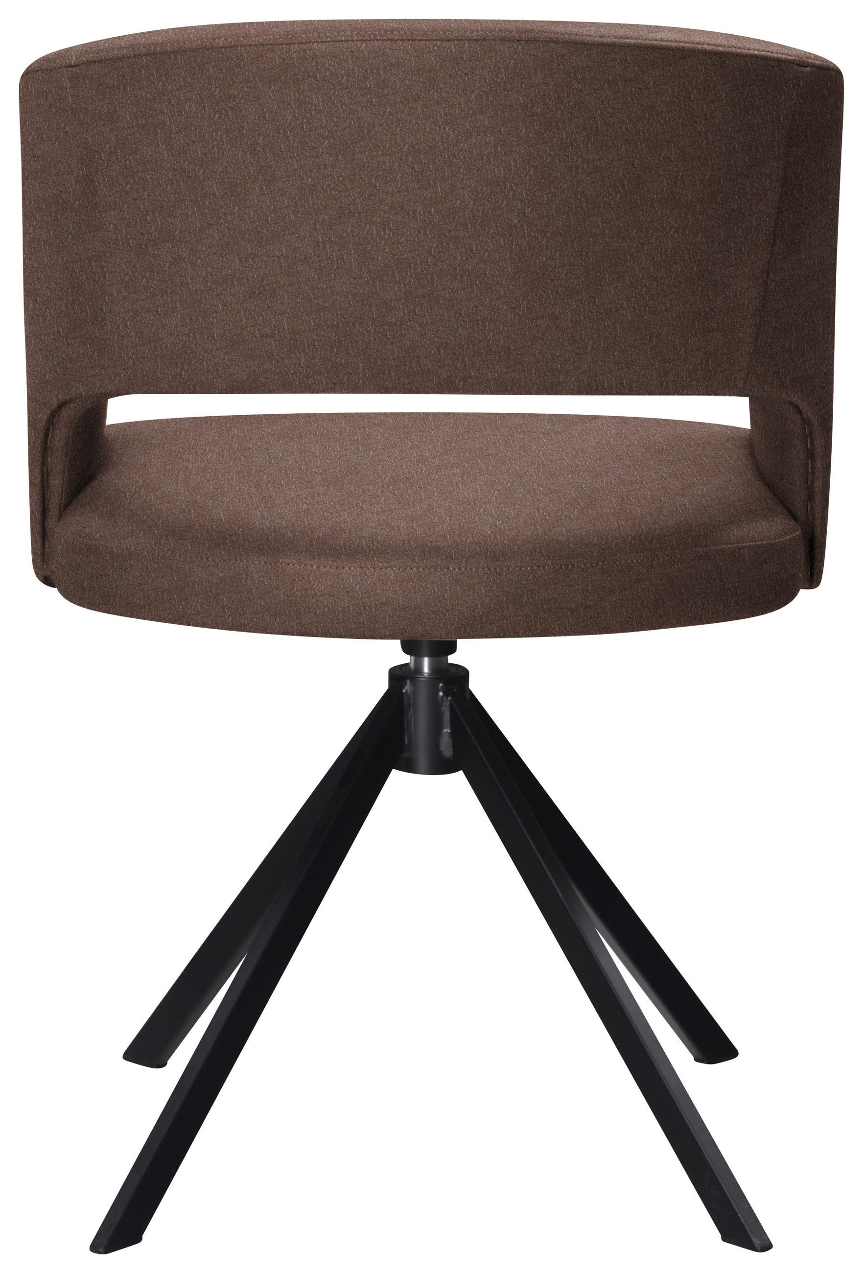 ARMLEHNSTUHL  in Stahl Lederlook (vegan)  - Schwarz/Braun, KONVENTIONELL, Textil/Metall (56/84/59cm) - Moderano