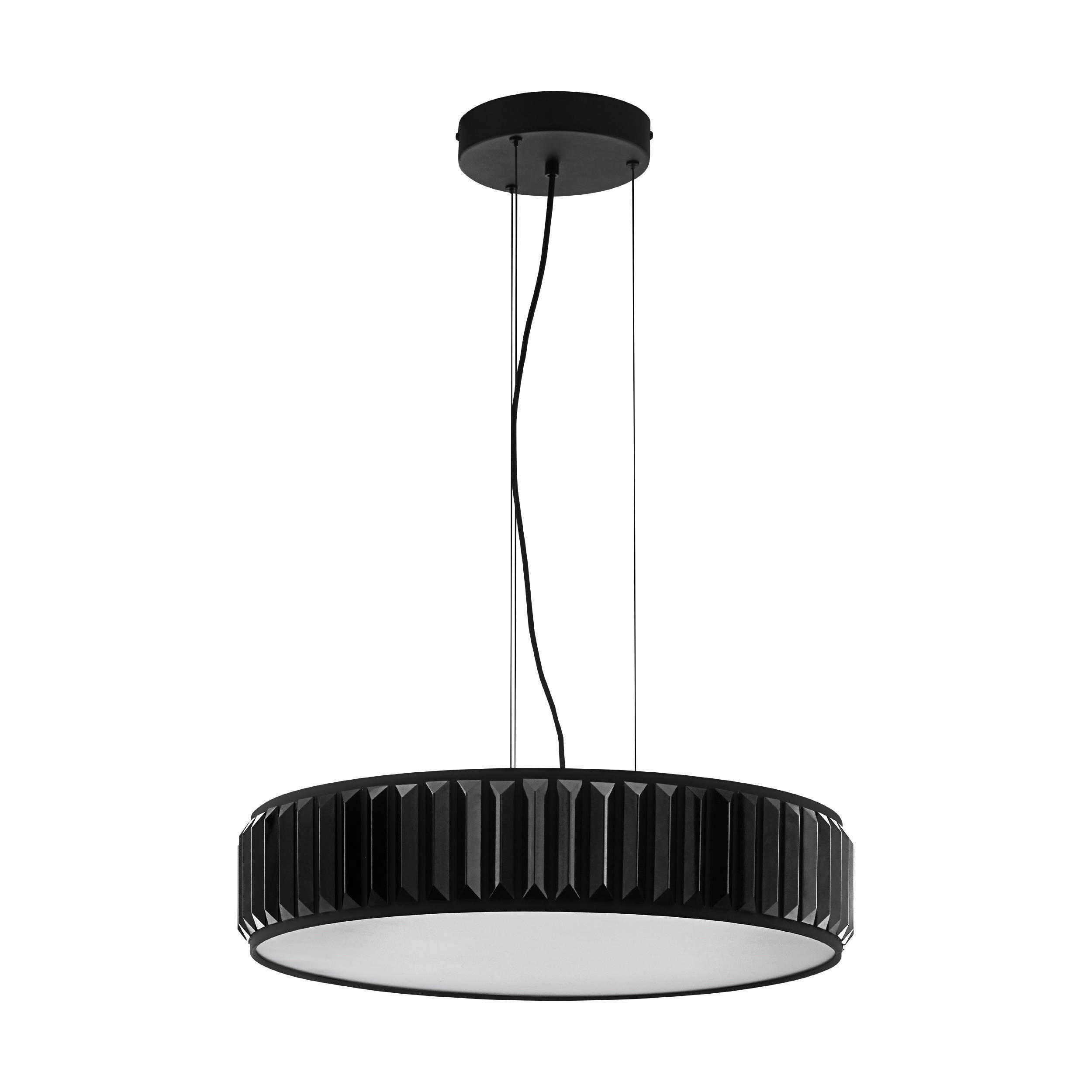 LED-HÄNGLAMPA 53/150 cm  - vit/svart, Design, metall/trä (53/150cm) - Eglo