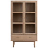 VITRINEfurniert Eiche Eichefarben  - Eichefarben, Modern, Glas/Holz (80/144,5/40cm) - MID.YOU