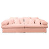 BIGSOFA Naomi Teddystoff Rosa  - Schwarz/Rosa, Design, Kunststoff/Textil (284/94/148cm) - Livetastic