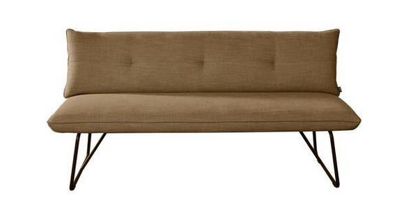 SITZBANK 180/90/70 cm  in Braun, Orange  - Schwarz/Braun, Design, Textil/Metall (180/90/70cm) - Dieter Knoll