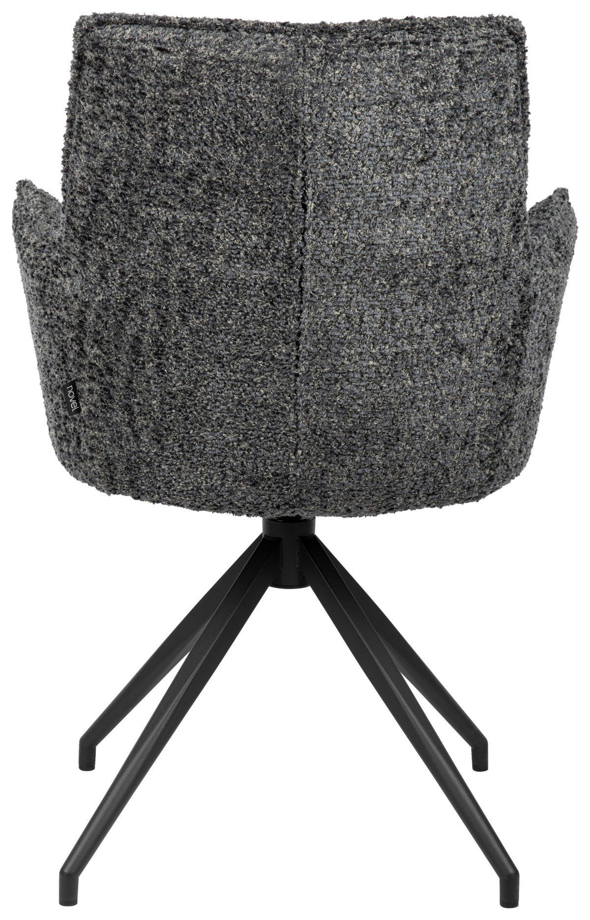 ARMLEHNSTUHL  in Eisen Chenille  - Schwarz/Dunkelblau, Design, Textil/Metall (59/89,5/63cm) - Novel