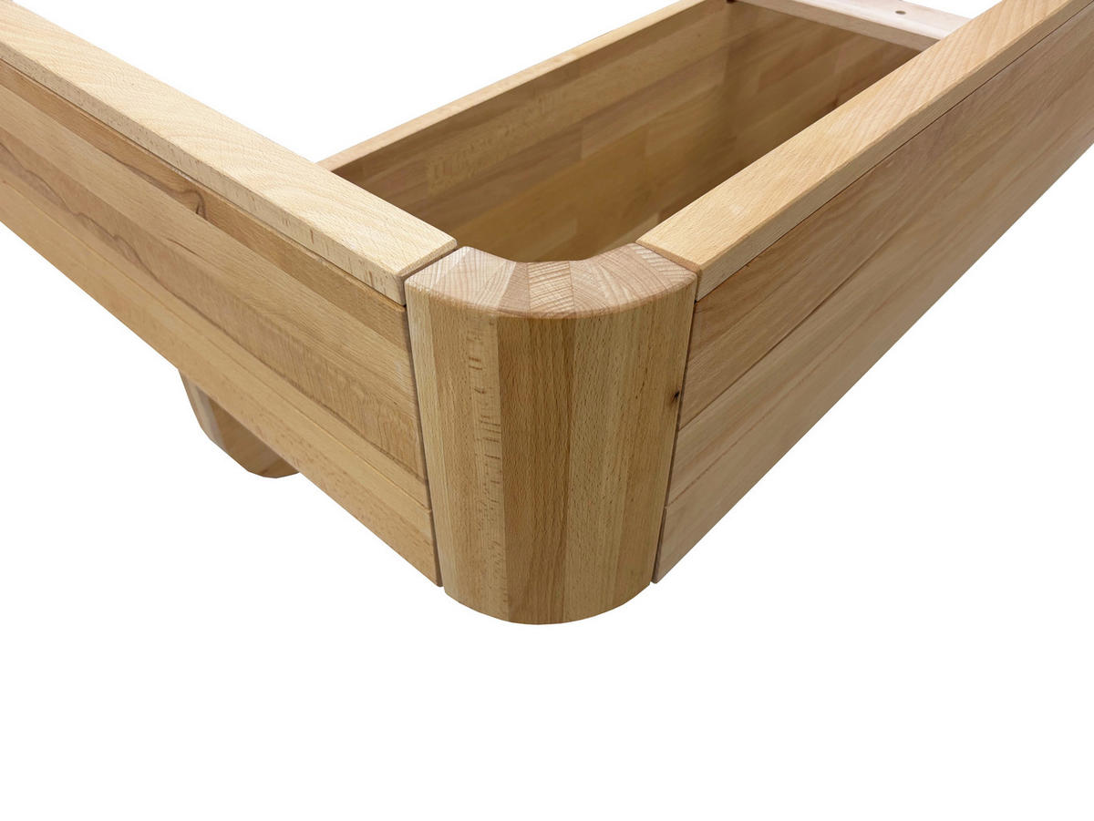 BETT - Beige/Naturfarben, MODERN, Holz (200/200cm) - MID.YOU