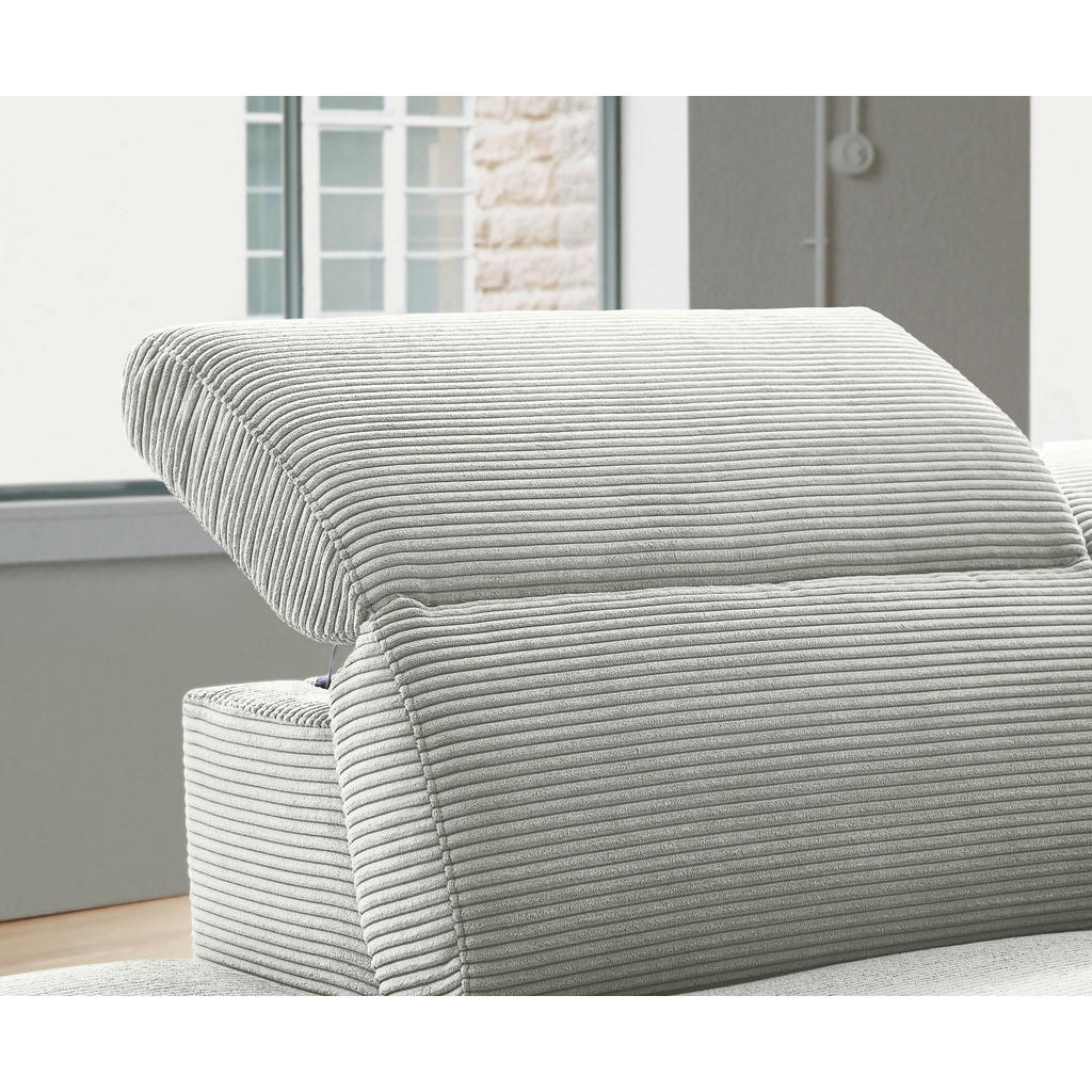 Thumbnail - Pure Home Lifestyle Ecksofa, Hellgrau, Textil, Uni, Ottomane links, L-Form, 290x223 cm, Blauer Engel, Goldenes M, Dgm, T...