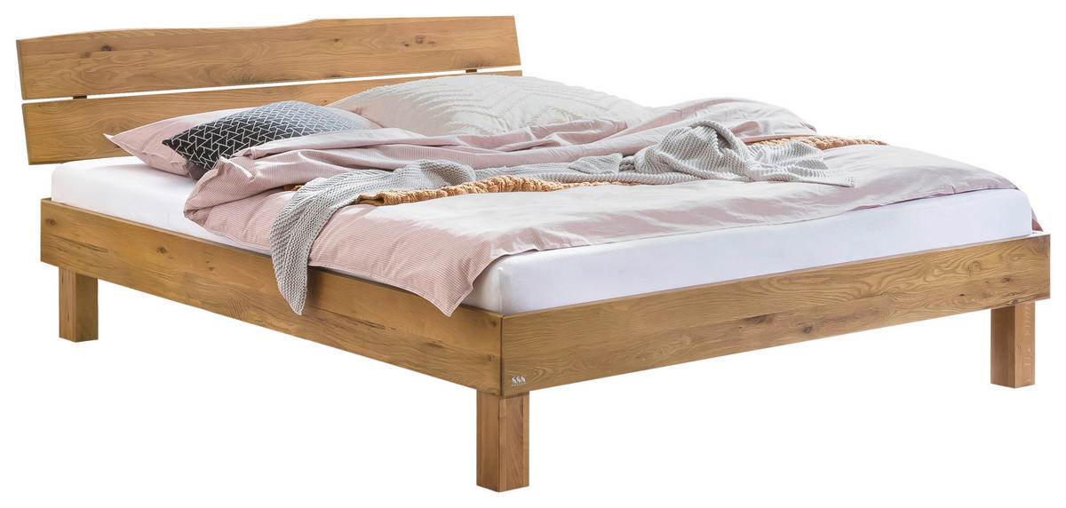 BETT 140/200 cm  in Wildeiche  - Wildeiche, Basics, Holz (140/200cm) - Hasena