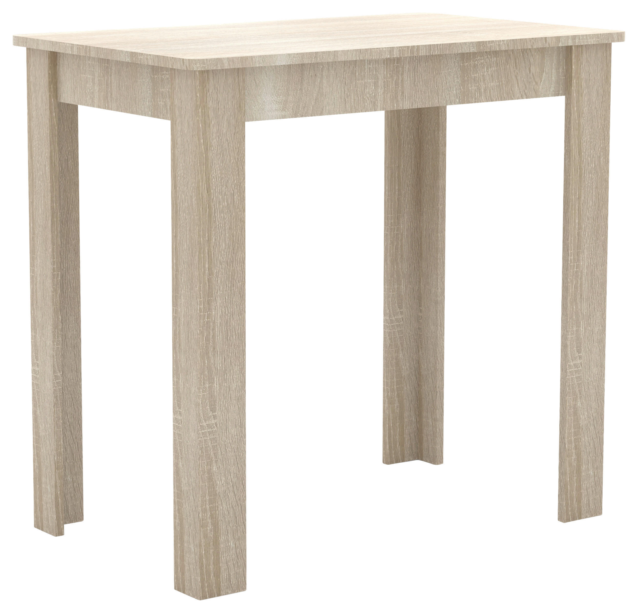 ESSTISCH rechteckig Sonoma Eiche  - Weiß/Sonoma Eiche, MODERN, Holzwerkstoff (80/50/76cm) - MID.YOU