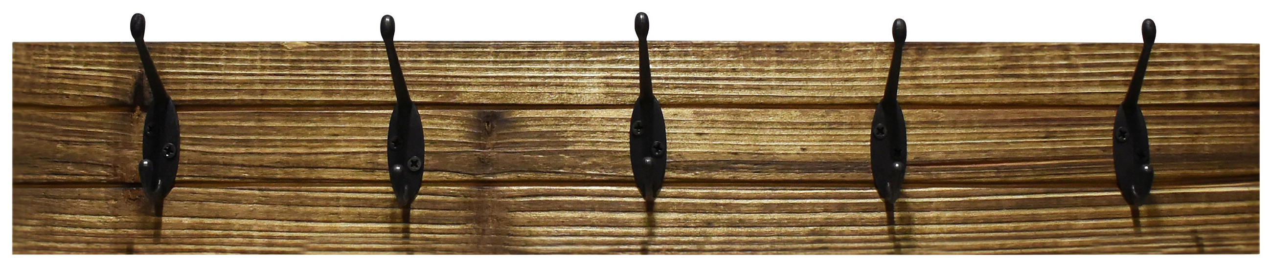 STENSKI OBEŠALNIK - črna/temno rjava, Moderno, kovina/les (60/10/9cm) - Carryhome