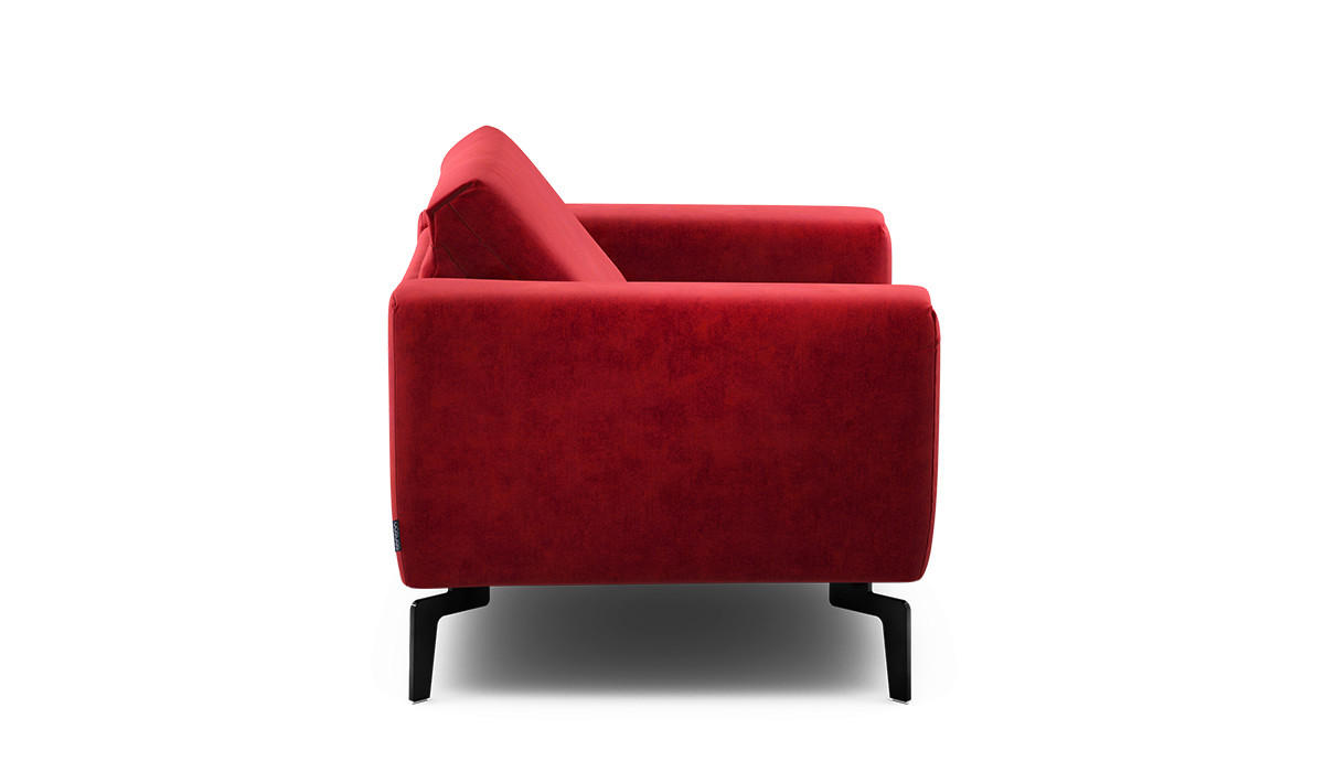 SESSEL Samt Rot    - Rot/Schwarz, Design, Textil/Metall (110/85/86-94cm) - SENSOO