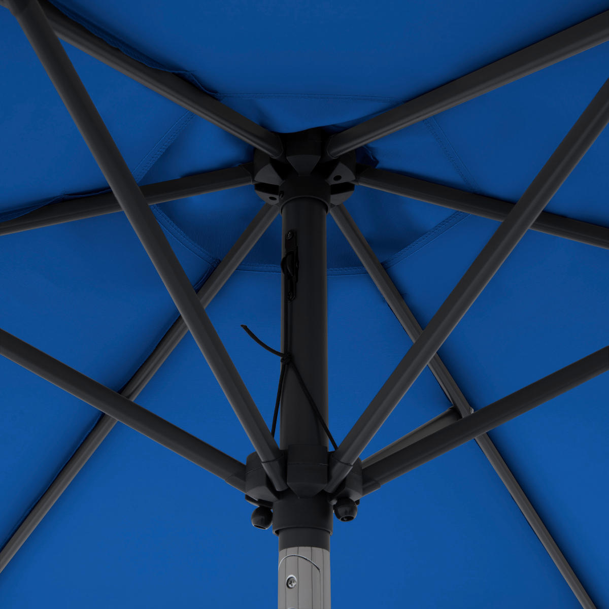 SONNENSCHIRM 180 cm Blau  - Blau/Anthrazit, Basics, Textil/Metall (180/180cm) - Doppler