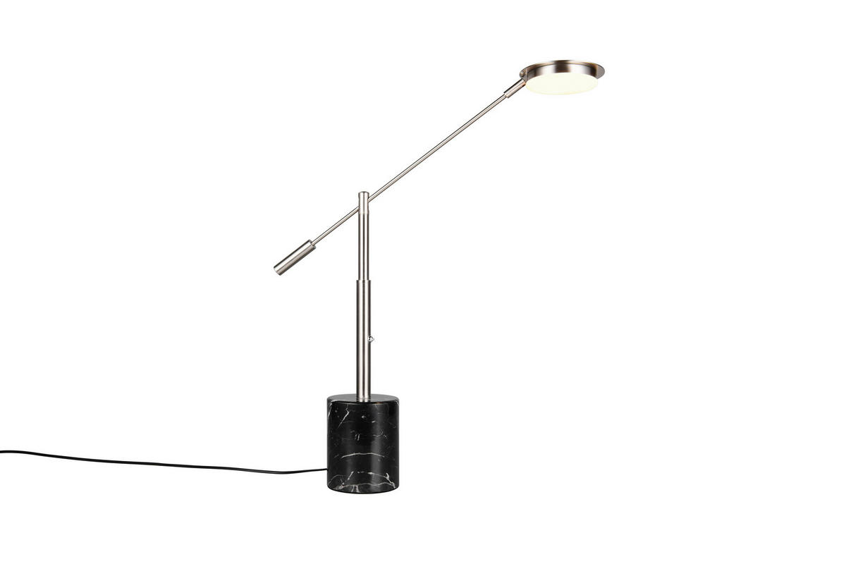 LED-TISCHLEUCHTE Fiore   - Schwarz/Nickelfarben, KONVENTIONELL, Stein/Metall (65/12/47cm) - Trio Leuchten