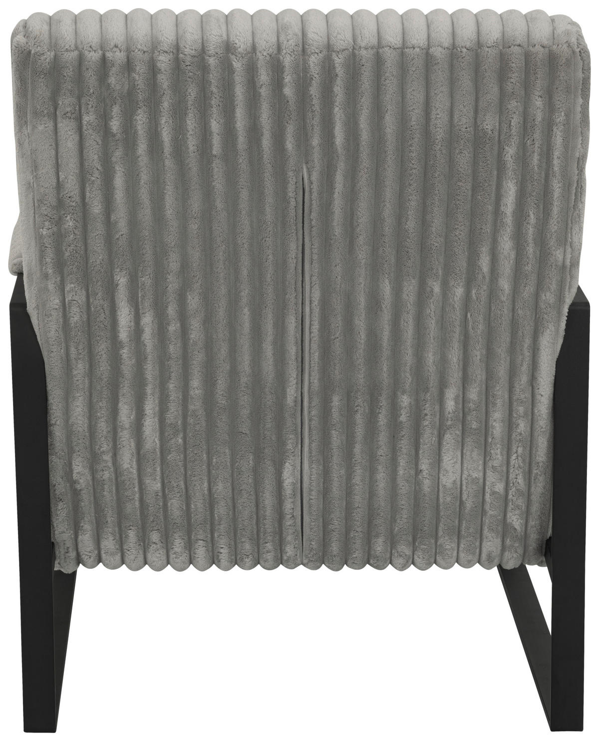 SESSEL Cord Grau    - Schwarz/Grau, MODERN, Textil/Metall (70/87/85cm) - P & B