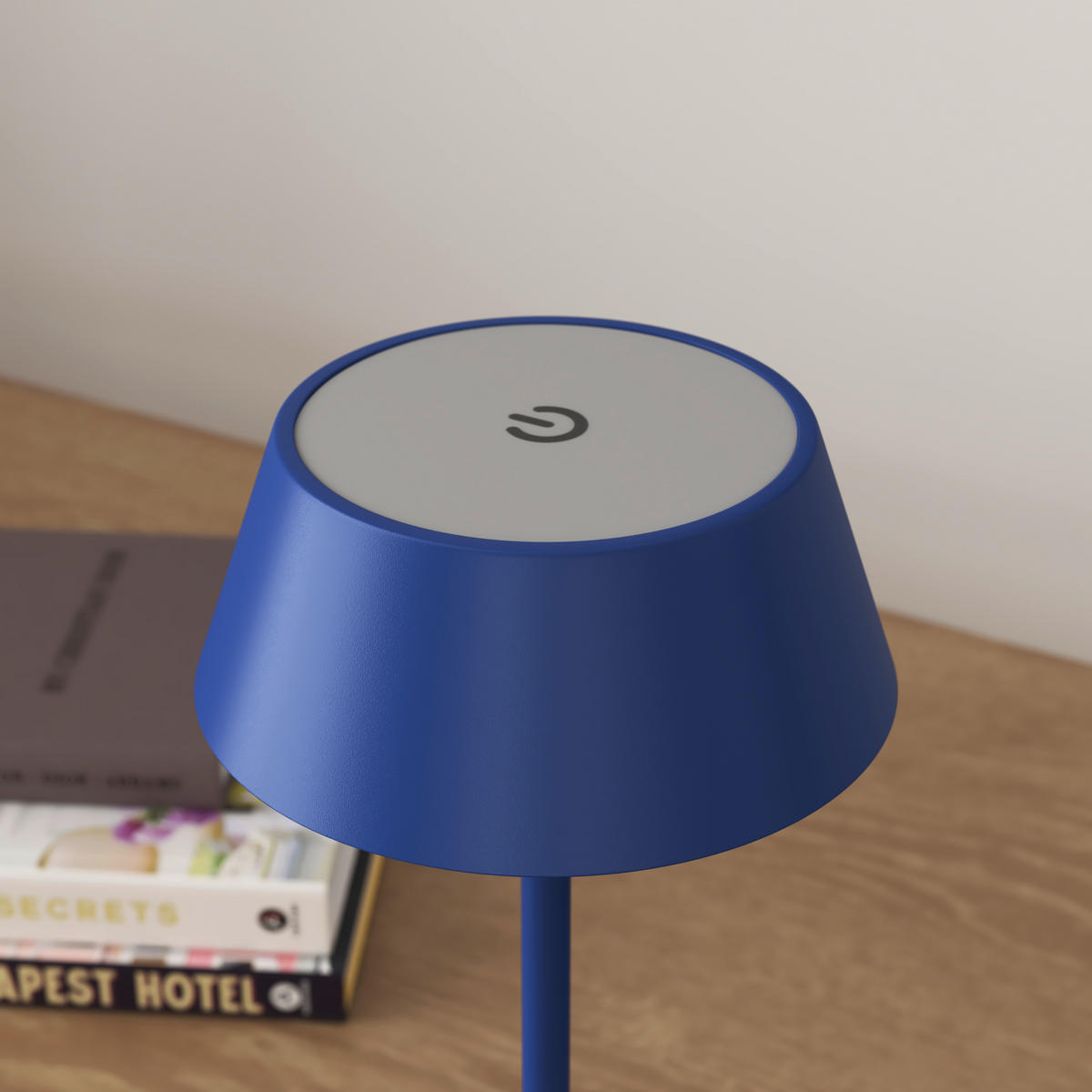 AKKU-TISCHLEUCHTE 11/30 cm  - Blau/Schwarz, Trend, Kunststoff/Metall (11/30cm) - Novel