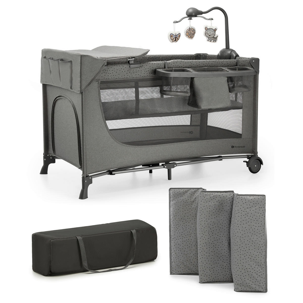 REISEBETT Joy 2 Dunkelgrau  - Dunkelgrau, Basics (60/120cm) - kinderkraft