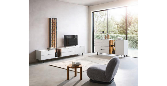 LOWBOARD in 267/189/42 cm - Eichefarben/Schwarz, Design, Holz/Holzwerkstoff (267/189/42cm) - Moderano