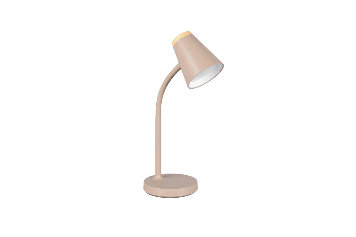 LED-BORDSLAMPA - beige/brun, Basics, metall/plast (36/13/23cm)