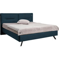 POLSTERBETT Blau 160/200 cm  - Blau/Schwarz, Design, Textil/Metall (160/200cm) - Joop!