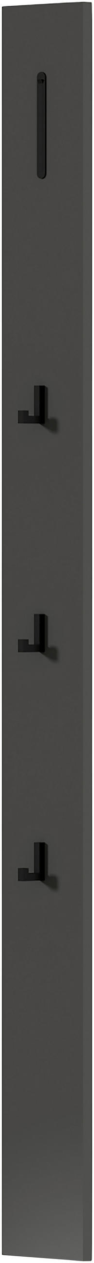 GARDEROBENPANEEL  in 15/165/5 cm  - Anthrazit/Schwarz, Design, Holzwerkstoff/Metall (15/165/5cm) - Dieter Knoll