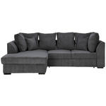 ECKSOFA in Cord Anthrazit  174/259 cm  - Anthrazit/Schwarz, Design, Kunststoff/Textil (174/259cm) - Cantus