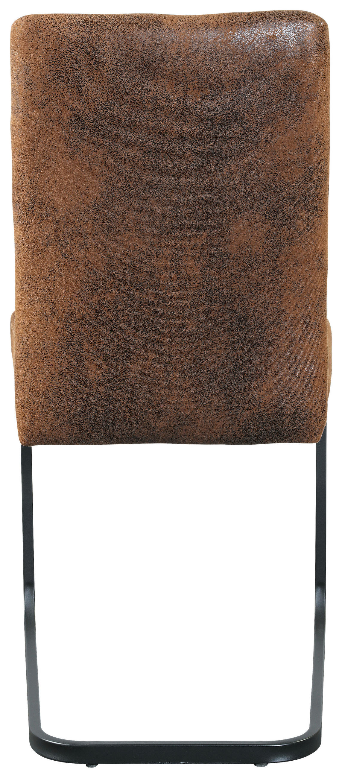 STUHL  in Eisen Webstoff  - Schwarz/Braun, Modern, Textil/Metall (43/92/56cm) - MID.YOU