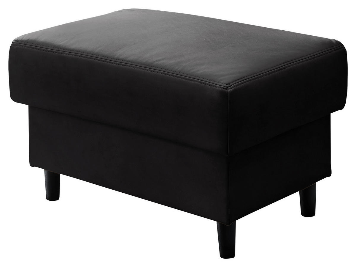 HOCKER in Textil Schwarz  - Schwarz, Modern, Holz/Textil (76/46/55cm) - Livetastic