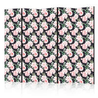PARAVENT mit 5  Flügel - Pink/Schwarz, Basics, Textil (225/172/3cm) - artgeist
