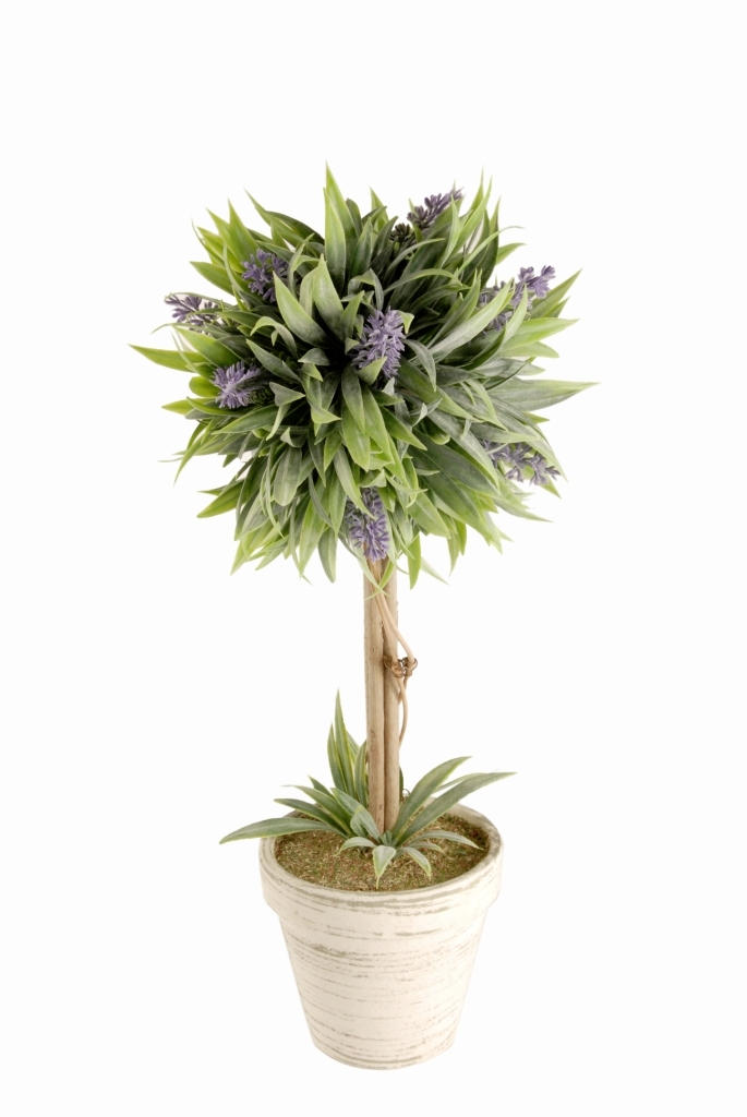 DEKOBAUM - Lila/Weiß, Trend, Keramik/Kunststoff (15/38cm)