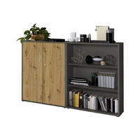 AKTENSCHRANK 168,8/113,6/33 cm  - Anthrazit/Eiche Artisan, MODERN, Holzwerkstoff (168,8/113,6/33cm) - MID.YOU