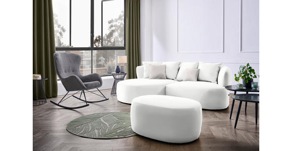 ECKSOFA in Bouclé Creme  - Hellrosa/Creme, MODERN, Kunststoff/Textil (166/235cm) - Hom`in