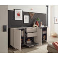 SIDEBOARD Schwarz, Kaschmir  220/89/38 cm  - Kaschmir/Schwarz, MODERN, Holzwerkstoff/Metall (220/89/38cm) - Carryhome