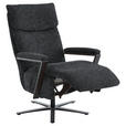 RELAXSESSEL in Textil Graphitfarben  - Schwarz/Graphitfarben, Design, Textil/Metall (68/117/85cm) - Cantus