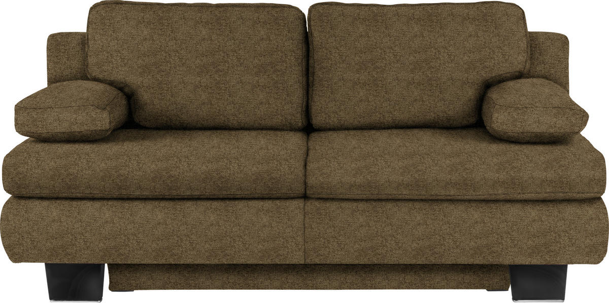 SCHLAFSOFA in Textil Braun, Grün  - Wengefarben/Braun, Konventionell, Holz/Textil (203/94/100cm) - Novel