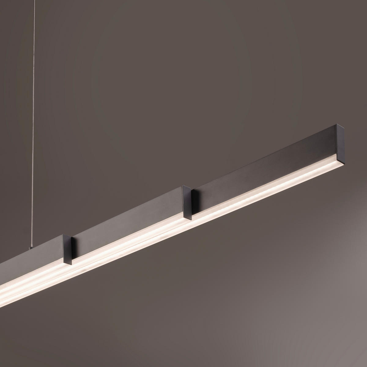 LED-PENDELLEUCHTE Vayana 119-189/70-180/12,5 cm   - Grau, Design, Metall (119-189/70-180/12,5cm) - Fischer & Honsel