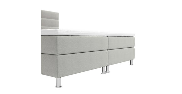 BOXBETT 180/200 cm  in Grau  - Chromfarben/Grau, KONVENTIONELL, Textil/Metall (180/200cm) - Carryhome
